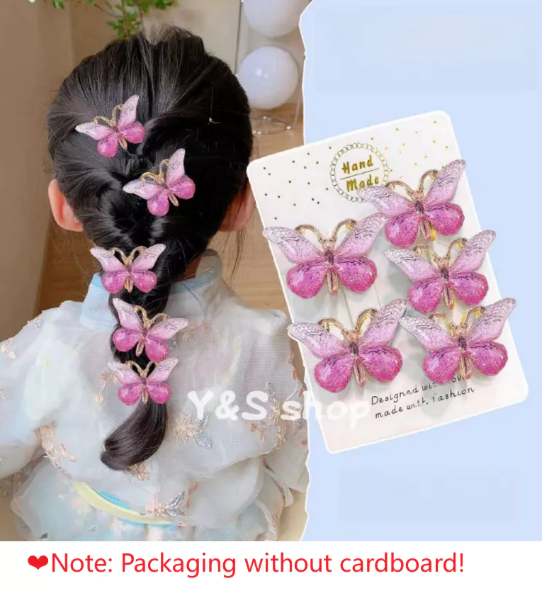 Butterfly Hair Clips for Girls 3D Design, Gradient Color Non-Slip Accessories for Toddlers image 3