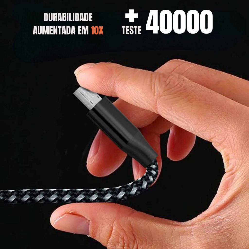 Reinforced Turbo Cable 3m Micro-usb V8 Cell Phone Ps4 Xbox Data