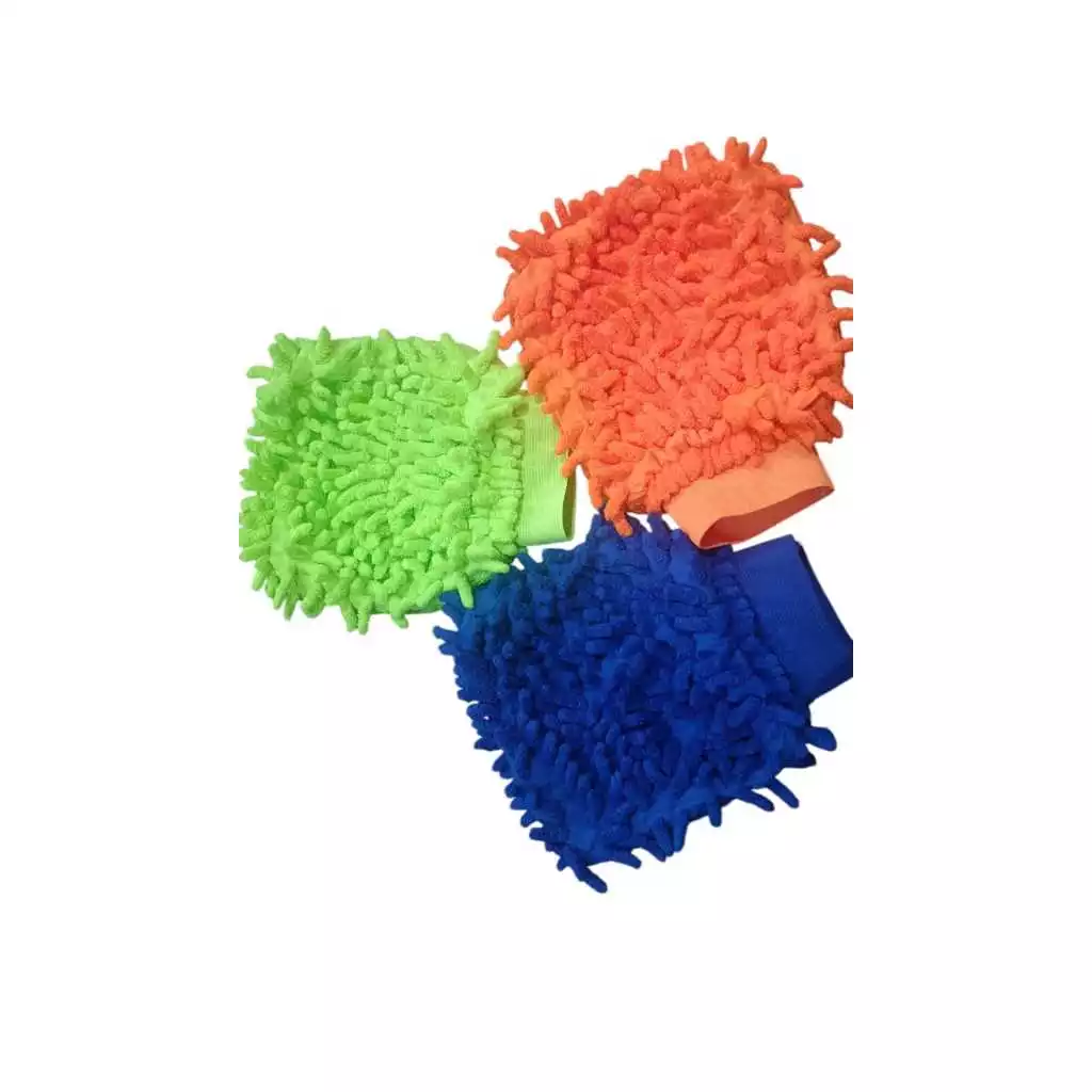3 x Microfiber Car Wash Glove and Brush for Household Cleaning Automotive Gloves Accessories image 4
