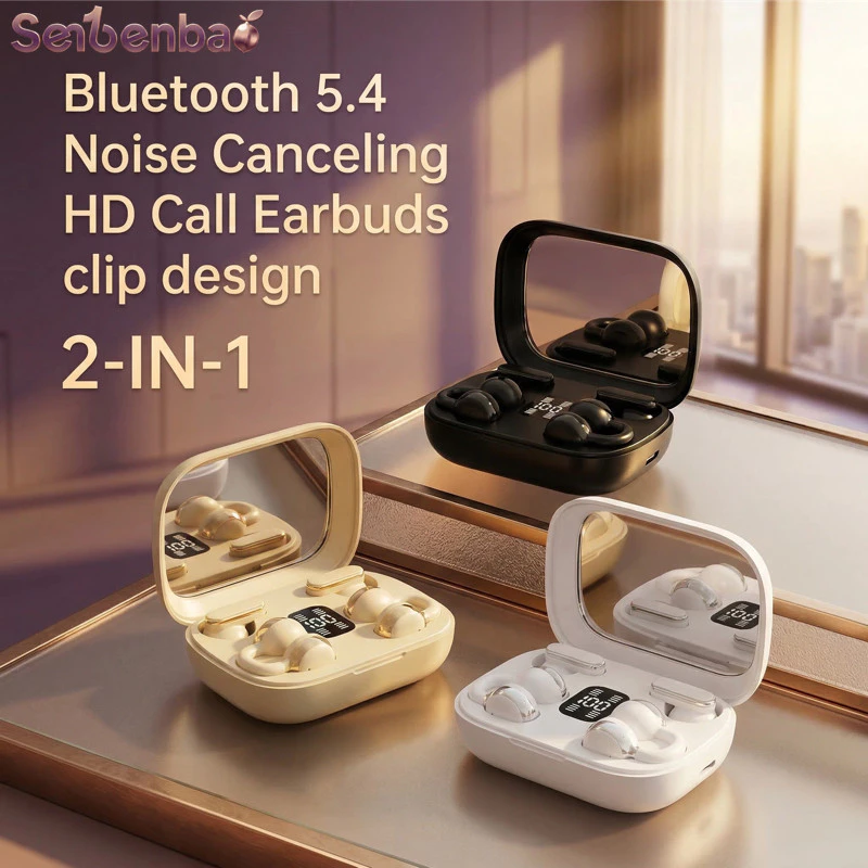 Senbenbao Q10 Bluetooth Headphones 2 In 1 New Dual Set ENC Noise Cancelling Long Battery Life image 3