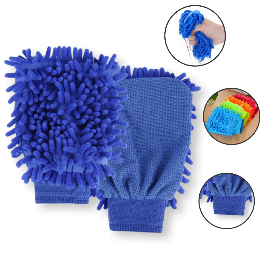 3 x Microfiber Car Wash Glove and Brush for Household Cleaning Automotive Gloves Accessories image 3