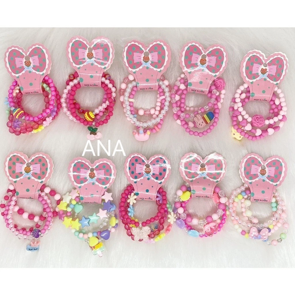 Kit of 24 beautiful beaded bracelets for children -youyi image 2