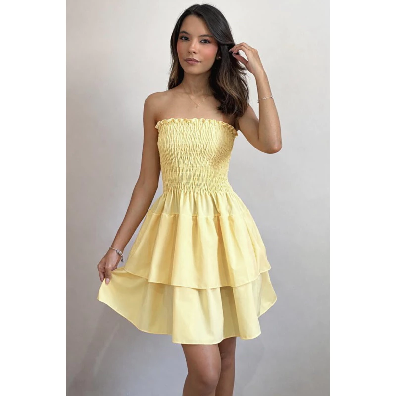 Children's Strapless Elastic Lastex Dress image 2